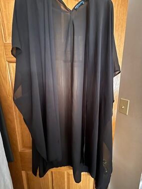 Tess Holliday Black Sheer swim cover